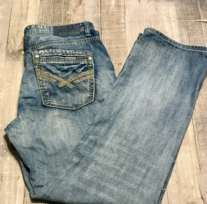 TK Axel Treadwell Relaxed Straight Leg 34X34 Distressed Blue Jeans Top! - Bild 1 von 13