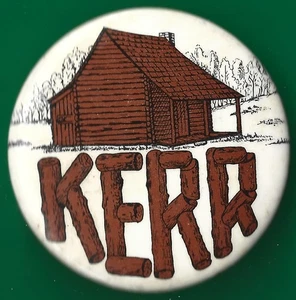 Robert Kerr 1952 - (2-1/8)"/ "Cabina de troncos" (D) botón de campaña presidencial esperanzadora - Imagen 1 de 2