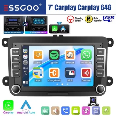 7" Android 14 Car Stereo GPS For VW Golf MK5 MK6 Jetta Navi Radio Head Unit 64G - image 1 of 4