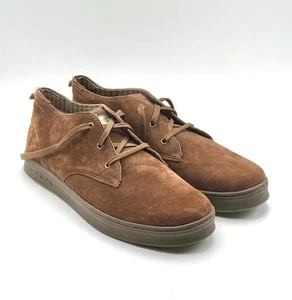 Skechers Men's Size 12 Brown Suede Leather Short Boots EUC - Pre Owned - Picture 1 of 12