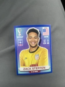 Panini FIFA World Cup Qatar 2022 Stickers ZACK STEFFEN USA - BLUE PARALLEL - Picture 1 of 2