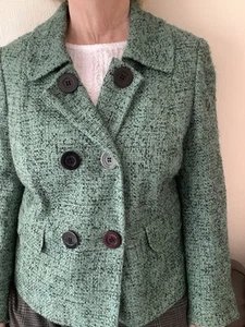 Lovely Colour Green Planet Jacket With Two Pocket . Loose Woven Texture. - Picture 1 of 2