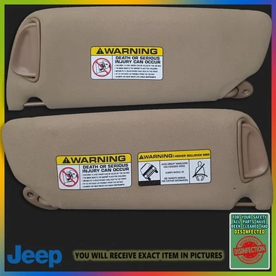 Juego de pares de parasoles laterales para conductor y pasajero Jeep Grand Cherokee 1999-2004 BEIGE Foto 1 de 4