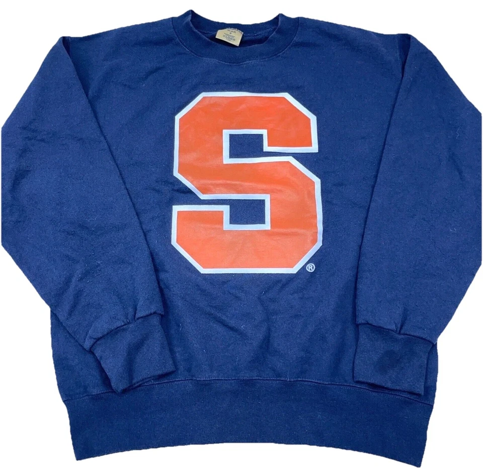 Vintage Syracuse Orange Sweatshirt Men Medium Crew Neck Sweater Big Logo Y2K * - Image 1 of 4