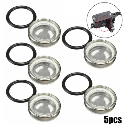 Silber Motorrad Hauptbremszylinder Reservoir Schauglas Linse (5er Pack) - Image 1 of 4