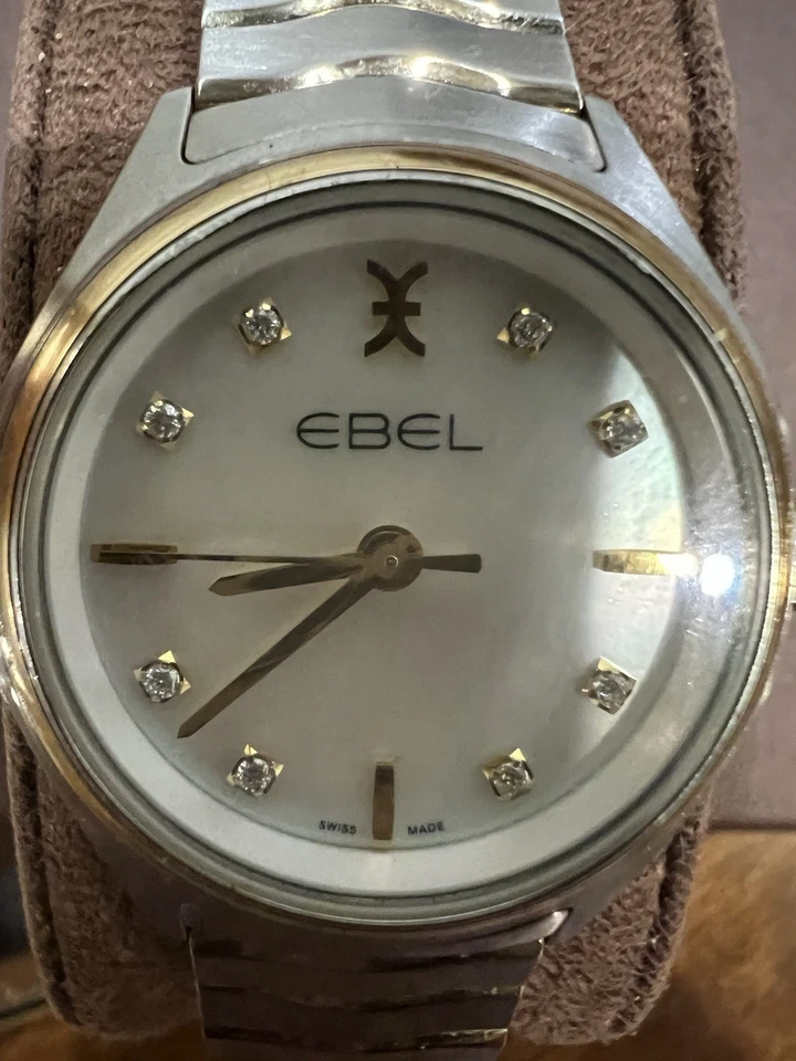 Relógio EBEL Classic Sportwave com diamantes pulseira de dois tons 18k - Imagem 1 de 4