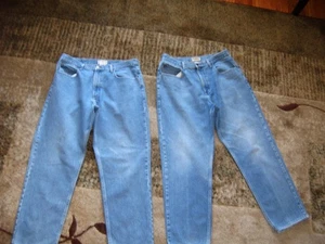 2 PAIRS OF LL BEAN RELAXED FIT MENS BLUE JEANS 36 x 30 - Picture 1 of 16
