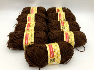 9 Skeins Vintage Spinnerin Medley Brown #509 Acrylic Yarn made in USA - Picture 1 of 6