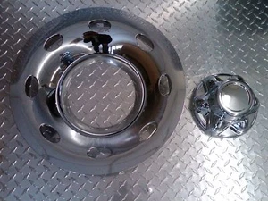 (4) 16" Chrome Trailer Wheel Hub Cap Rim Covers 2 Piece 6 on 5.5" BP - Picture 1 of 4