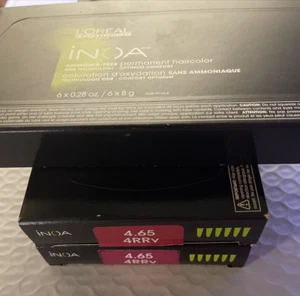 3 boxes L'Oreal Professional Inoa Permanent Hair Color 6 x 0.28 oz 4.65 / 4RRv - Picture 1 of 4