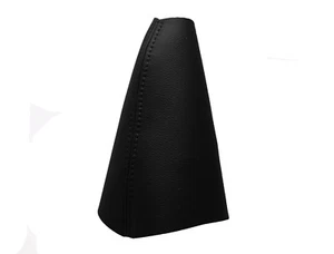 Schwarz Faden Echtleder Schaltmanschette Schaltsack Für RENAULT CLIO III 05-12 - Picture 1 of 1