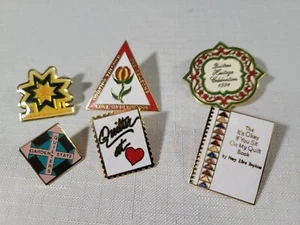 Vintage 90s Great American Garden State Quilt Show Folk Art Souvenir Pin Lot - Picture 1 of 7