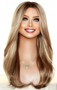 Lennox | Rene of Paris | Lace Front | Lace part | LONG CENTER PART | ROSE GOLD R - Picture 1 of 12