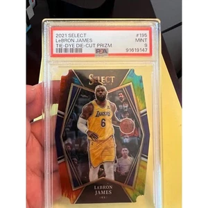 Lebron James 2021 Select Tie-Dye Die cut prizm #195 PSA 9 - Picture 1 of 2