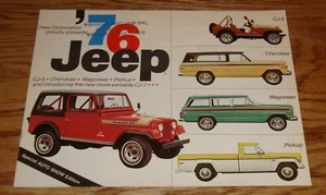 Original 1976 Jeep Full Line Auto Show Edition Verkaufsprospekt 76 CJ-5 CJ-7  - Bild 1 von 2