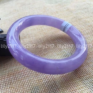 Pretty Natural Lavender Jadeite Jade Gemstone Bangle Bracelet 54-64mm Jewelry - Picture 1 of 8