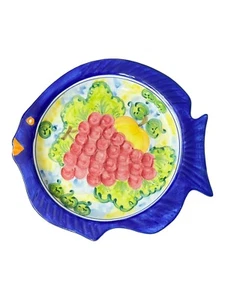 Skyros Designs Fish Plate by Bernarda 12” x 10-3/4” in Excellent Used Condition - Picture 1 of 4