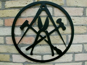 Signo gremial Spengler de acero de 3 mm de 40 cm-90 cm logotipo decoración árbol de mayo - Imagen 1 de 4