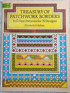 Treasury of Patchwork Borders Full-Size Patterns Quilt 76 Design VTG Dover Nyhan - Picture 1 of 7