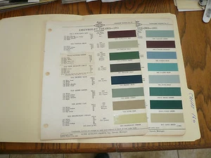 1951 Oldsmobile 1951 Chevrolet ACME Color Chip Paint Samples - Picture 1 of 1