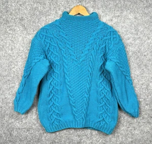 Vintage Michael Simon Womens Sweater One Size Cable Knit Handmade Mock Neck 90s - Picture 1 of 9