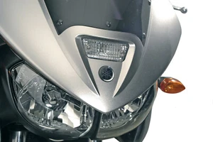 Calcomanía adhesiva emblema logotipo diapsona cúpula epoxi Yamaha 28 mm - plateada y negra 5-033 - Imagen 1 de 1