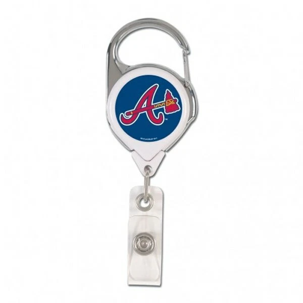 ATLANTA BRAVES PREMIUM METAL RETRACTABLE ID BADGE HOLDER KEY CHAIN WINCRAFT - Image 1 of 1