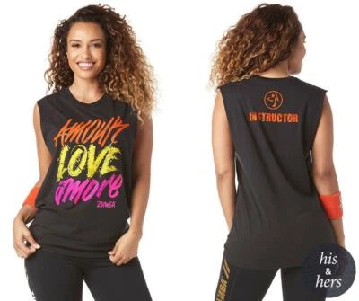 Camiseta sin mangas Zumba Instructor Muscle - Negra - Amour Love Amore talla XS (B124) Foto 1 de 4