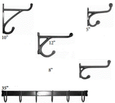 BLACK CAST IRON HARNESS COAT HOOKS ANTIQUE VINTAGE STYLE HAT AMISH MADE IN USA - Image 1 of 4