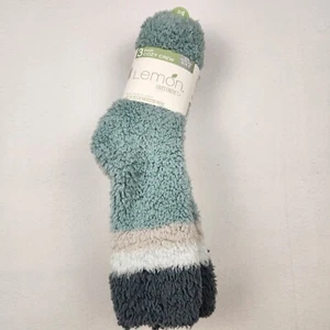 Lemon Women's 3-Pair Cozy Crew Ultra Soft Socks, Multicolor, Shoe Size: 5-9.5 - Picture 1 of 4