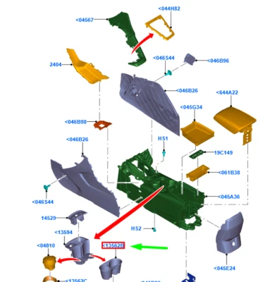 FORD FOCUS MK3 C346 Cup Holder Centre Console Insert 1781016 NEW GENUINE - Image 1 of 3