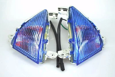 Luz de señal de giro compatible con Kawasaki Ninja 650R ZX6R/10R/14R Z1000 Concours 14 azul Foto 1 de 2