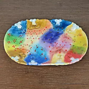 12 Zoll Studio Designworks Joy Cat Teller handbemalt - Bild 1 von 3