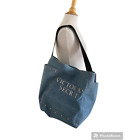 NWT Victoria's Secret Blue Denim Large Tote Shoulder Bag Studs
