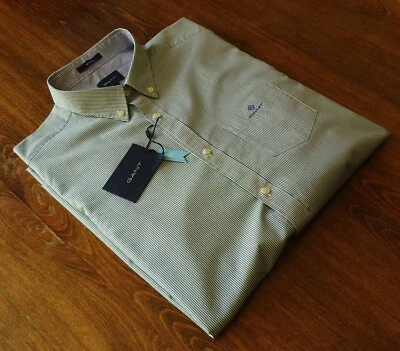 Camisas informales para hombre GANT talla L Banker en contraste verde y blanco NUEVAS Foto 1 de 4