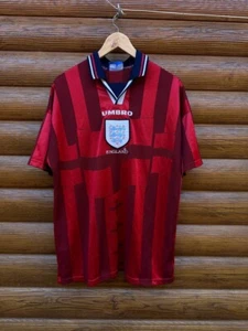 ENGLAND TEAM 1997-1999 FOOTBALL SOCCER SHIRT JERSEY AWAY UMBRO ORIGINAL - Picture 1 of 11