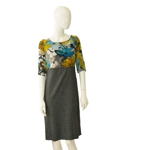 Vestido hasta la rodilla Dolce & Gabbana de seda floral espina de arenque talla 46 - Imagen 1 de 7