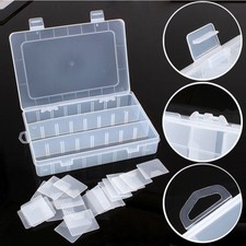 Adjustable 24 Compartment Storage Box Case Bead Rings Jewelry Display Organizer