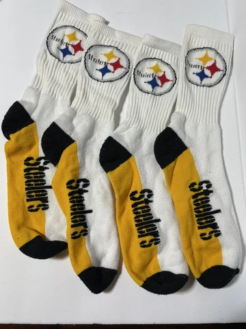 lot Vintage Pittsburgh Steelers Socks 1990’s 2 pairs football read Cover