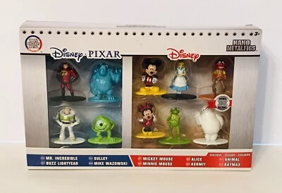 Disney Pixar Nano Metalfigs 10 Pack Figure Collector Set Exclusive Animal Baymax - Image 1 of 4