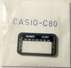 NOS New Casio C-80 Plexi Glass Plastic Crystal vintage watch reloj old stock - Imagen 1 de 1