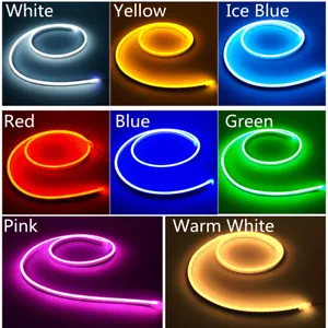 LED Rope Lights Neon Strip Light Outdoor Waterproof Flexible Tupe Light 12V 1-5m - Picture 1 of 26