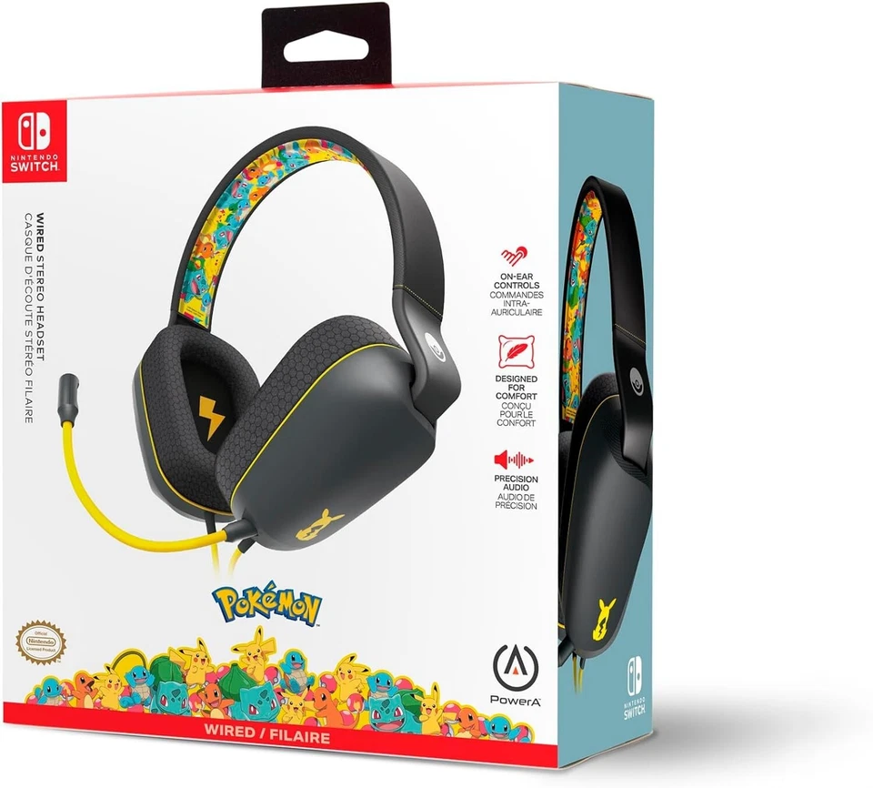 NSW - POWER A Wired Stereo Headset for Nintendo Switch - Pokémon: Kanto Friends - Image 1 of 4