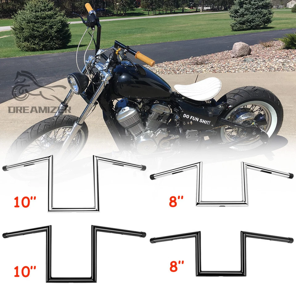 Para Honda Shadow VT 700 750 1100 VTX 8" 10" Elevación 1" Ape Colgador Manillar Z-Bar  Foto 1 de 1