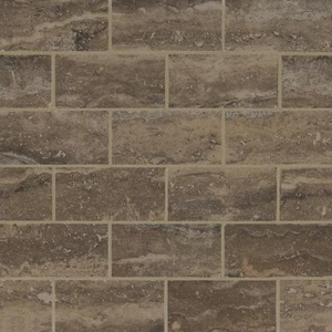 Veneto Noce 2 in. x 4 in. Polished Porcelain Subway Floor Tile and Wall Tile ... - Picture 1 of 3