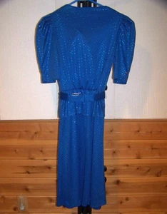 Königsblaues Damenkleid mit Gürtel von Goody (Größe 9-10) - Bild 1 von 4