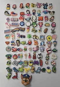 Jibbitz Button Charms Lot Of 97 Charms For Crocs Marvel Disney And More - Picture 1 of 6
