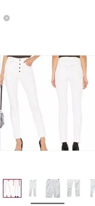 Anine Bing Frida Jean In White Button Fly Closure NWT - Size 26 - Picture 1 of 10