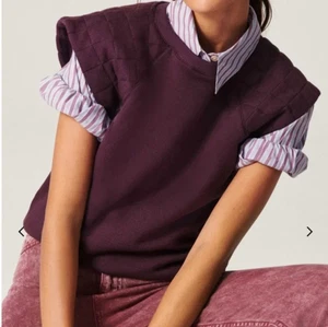 BA&SH Gilian Sweatshirt Weste Pflaume Gr. 2 US 6 Baumwolle Wolle - Bild 1 von 10