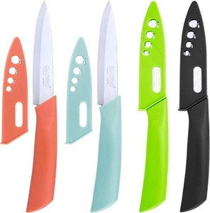 Paring Knife Set, 4 Inch Kitchen Paring Knives With Cover For Fruit Peeling With - Picture 1 of 12